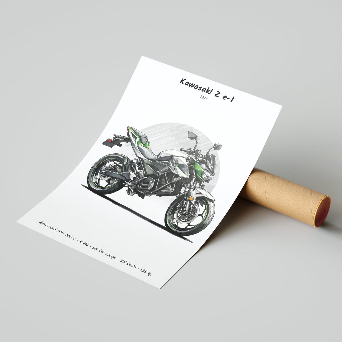 Kawasaki Z e-1 2024 Poster