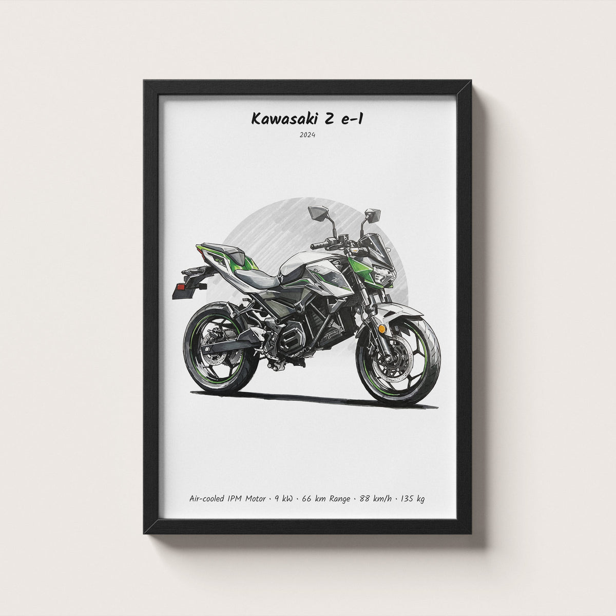 Kawasaki Z e-1 2024 Wall Art