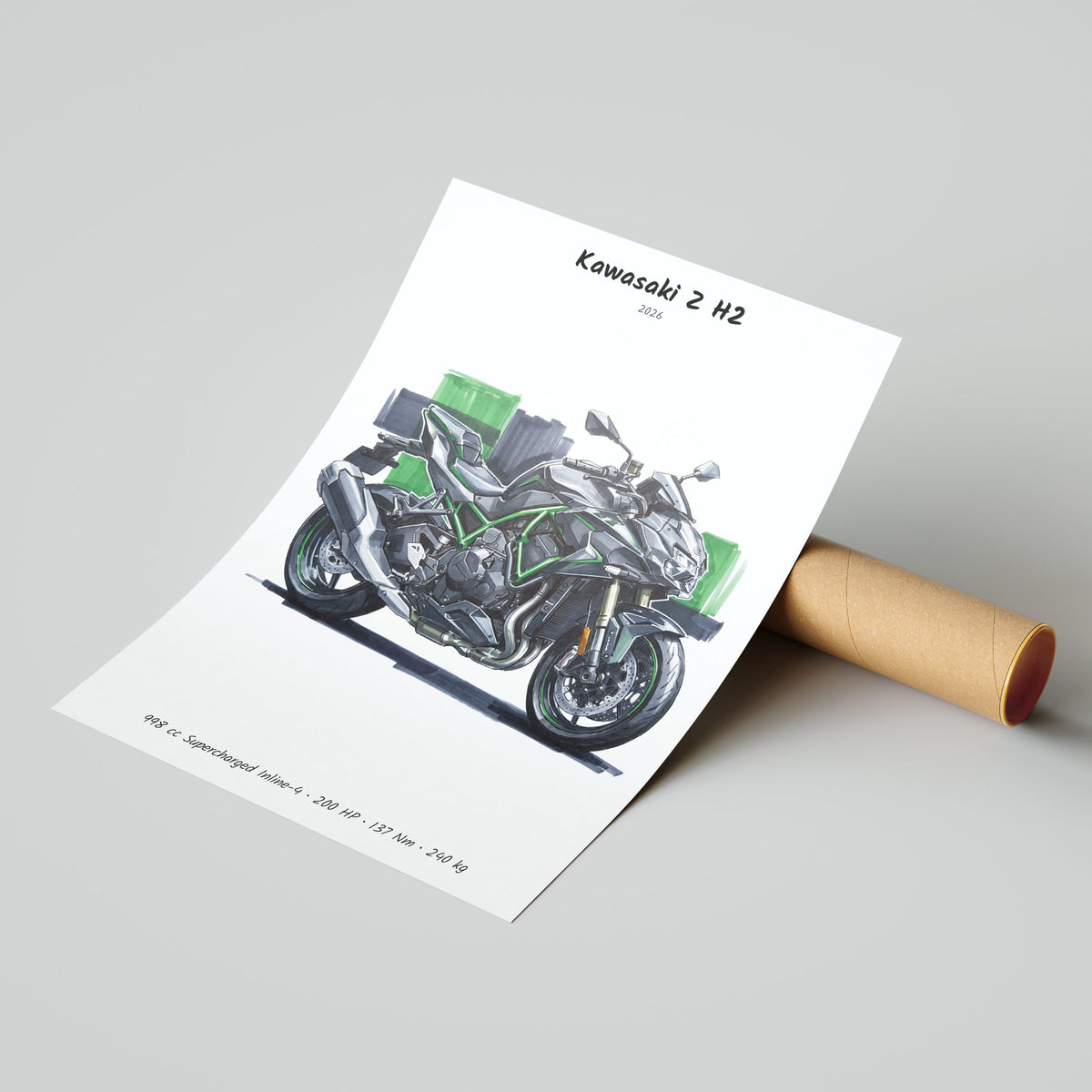 Kawasaki Z H2 2026 Poster