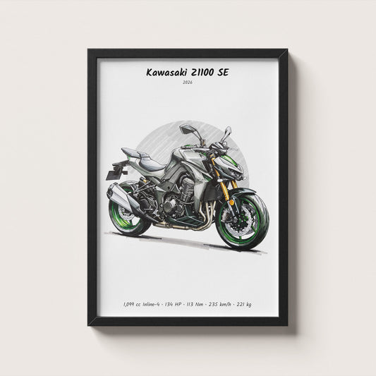 Kawasaki Z1100 SE 2026 Wall Art