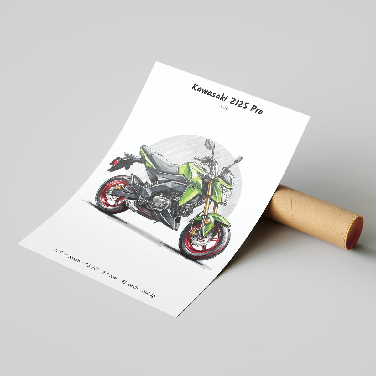 Kawasaki Z125 Pro 2026 Poster