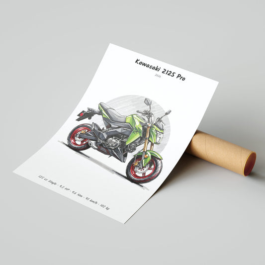 Kawasaki Z125 Pro 2026 Poster