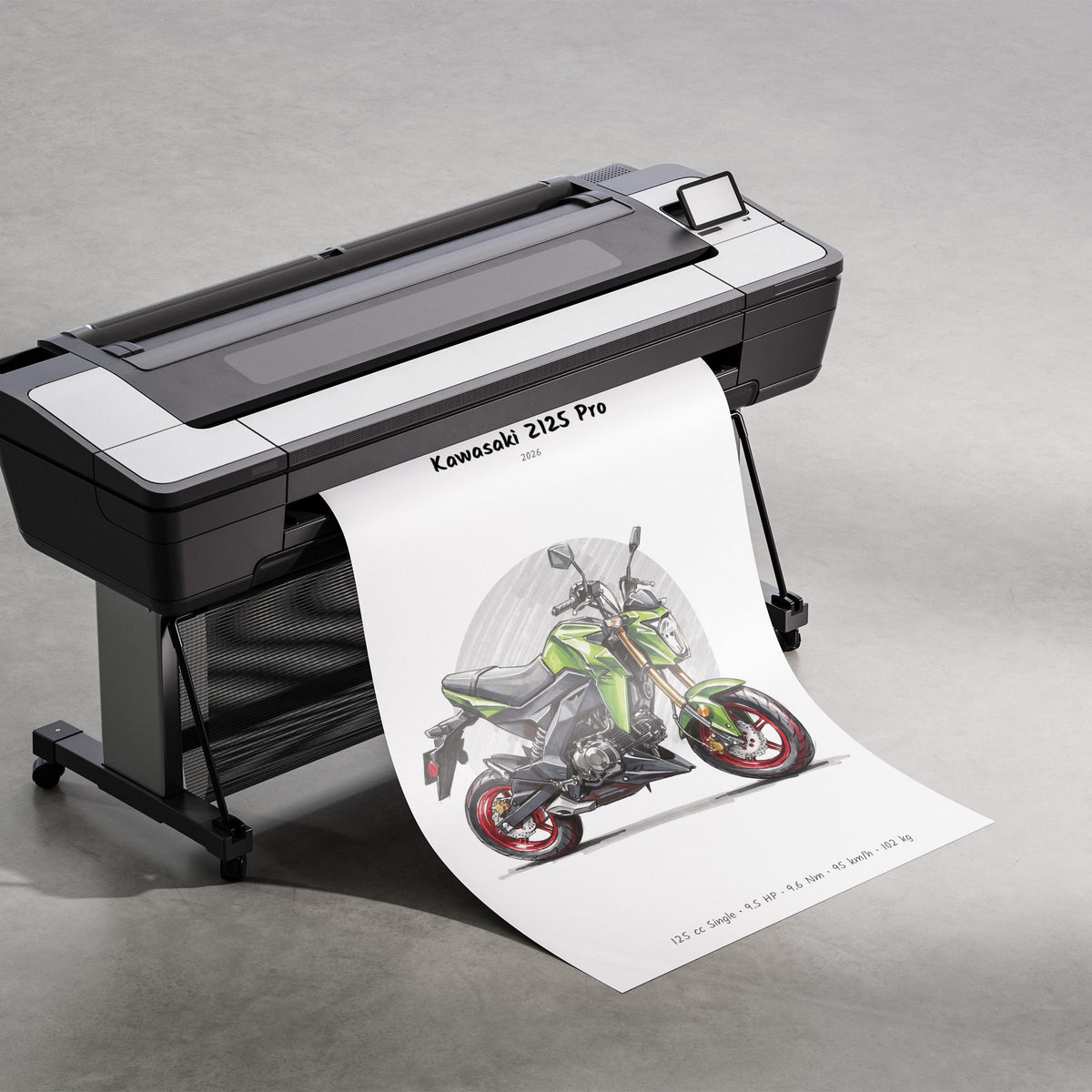 Kawasaki Z125 Pro 2026 Print