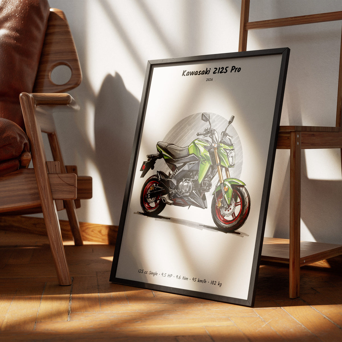 Kawasaki Z125 Pro 2026 Wall Art