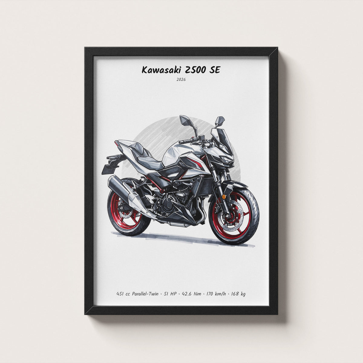 Kawasaki Z500 SE 2026 Wall Art