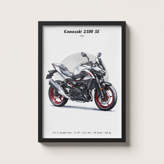 Kawasaki Z500 SE 2026 Wall Art