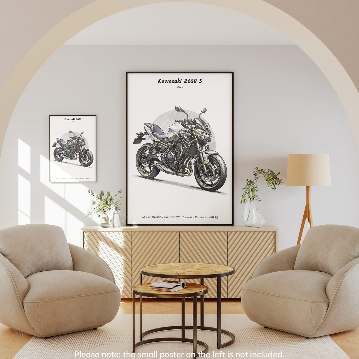 Kawasaki Z650 S 2026 Wall Art