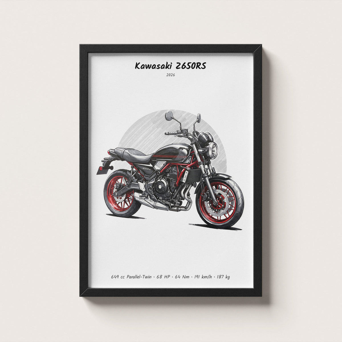Kawasaki Z650RS 2026 Wall Art