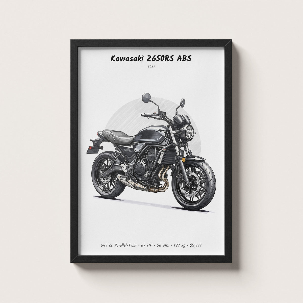 Kawasaki Z650RS ABS 2027 Wall Art