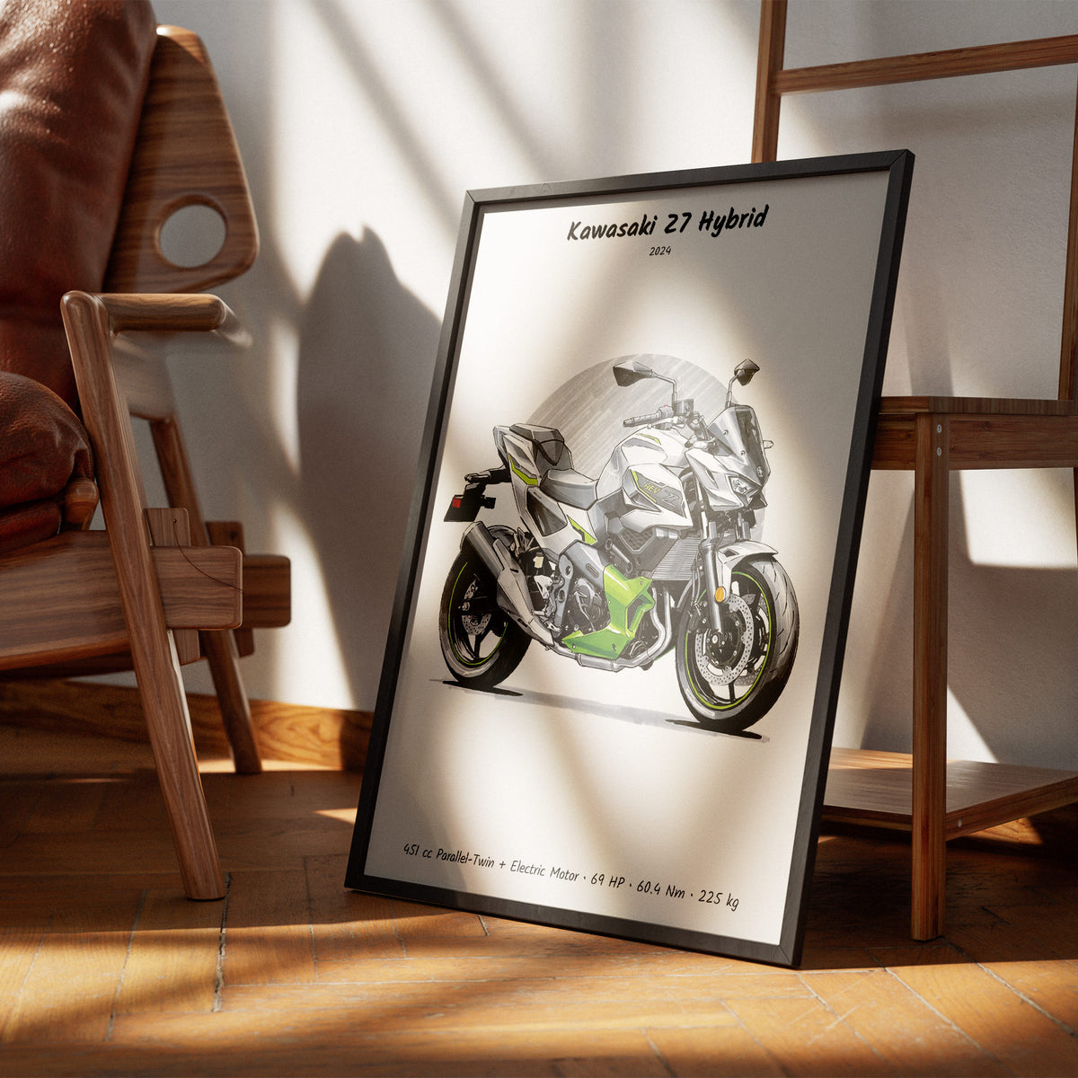 Kawasaki Z7 Hybrid 2024 Wall Art