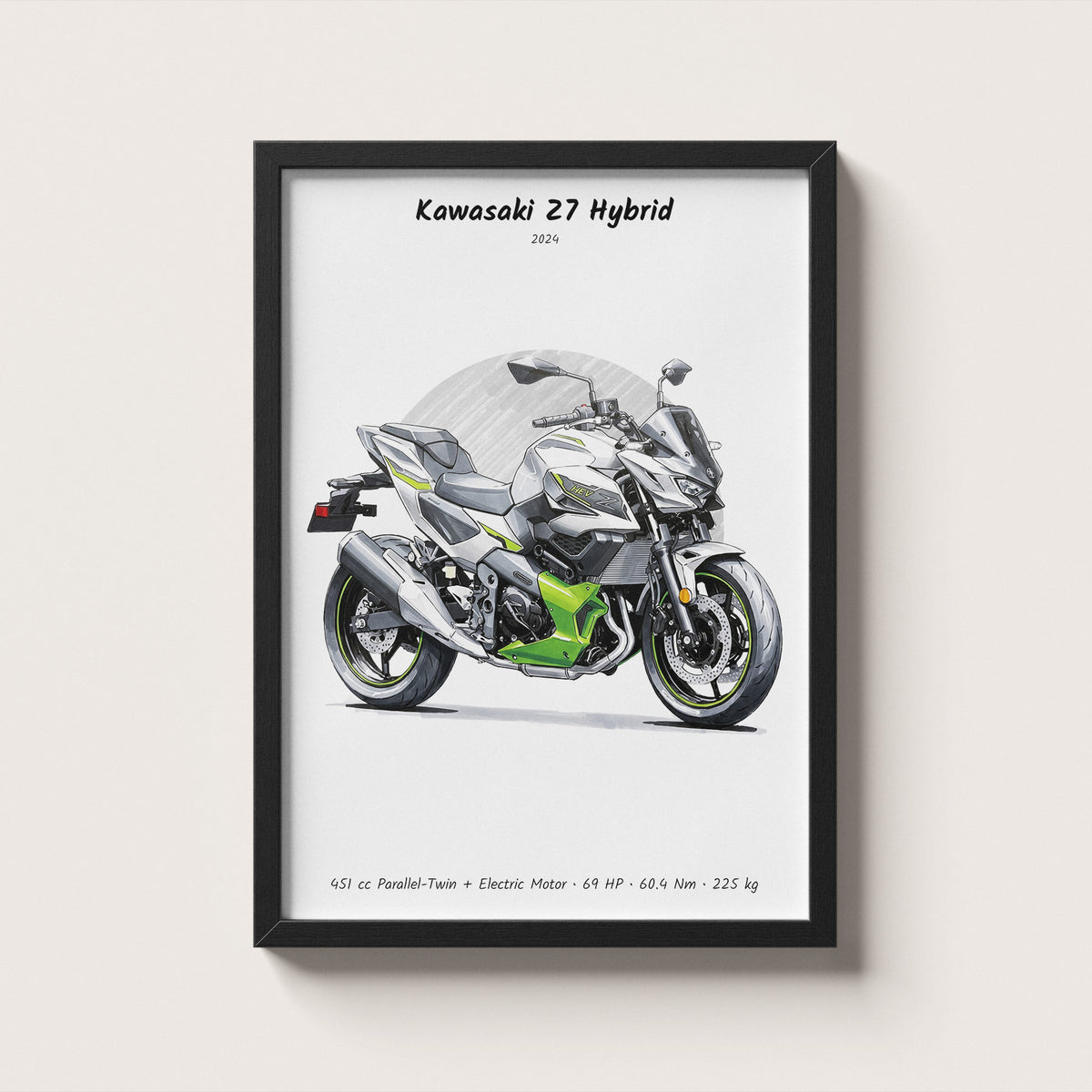 Kawasaki Z7 Hybrid 2024 Wall Art