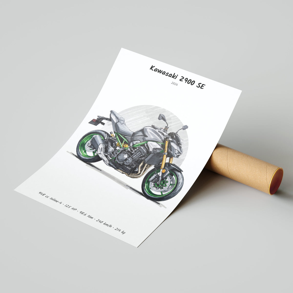 Kawasaki Z900 SE 2026 Poster