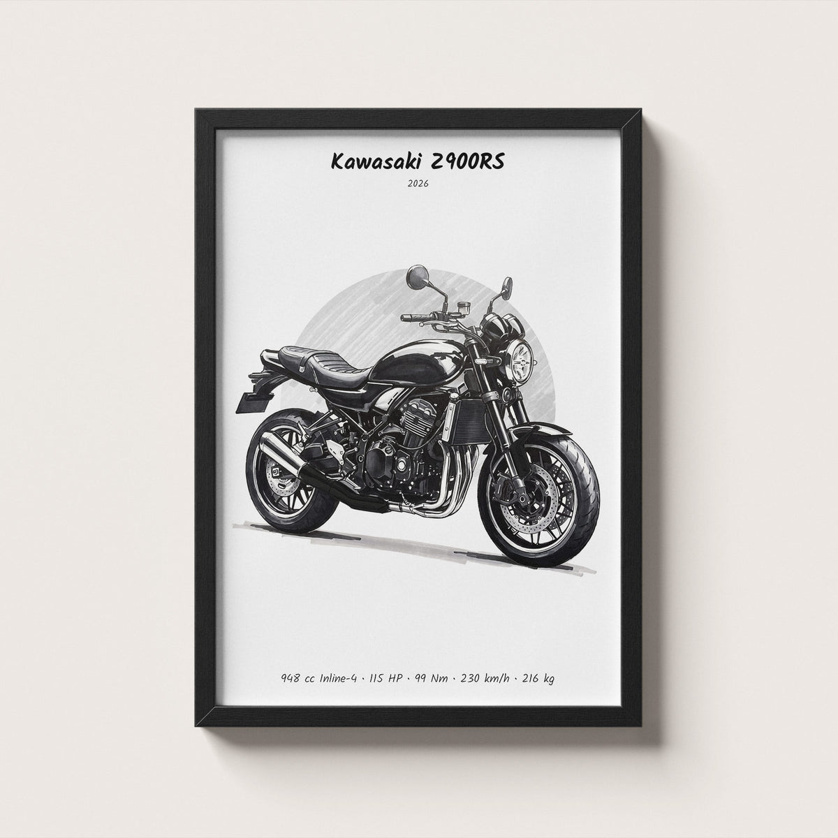 Kawasaki Z900RS 2026 Wall Art