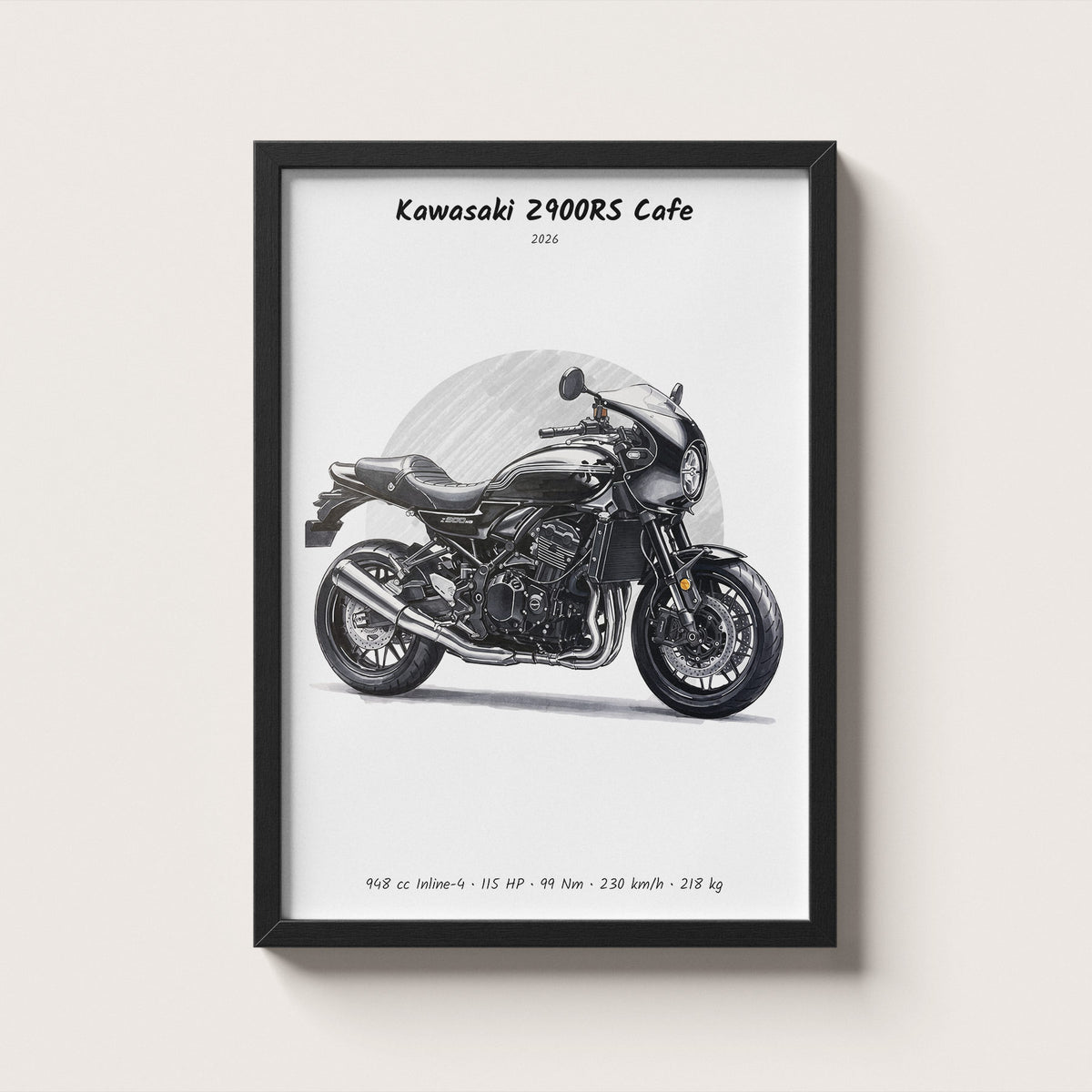 Kawasaki Z900RS Cafe 2026 Wall Art