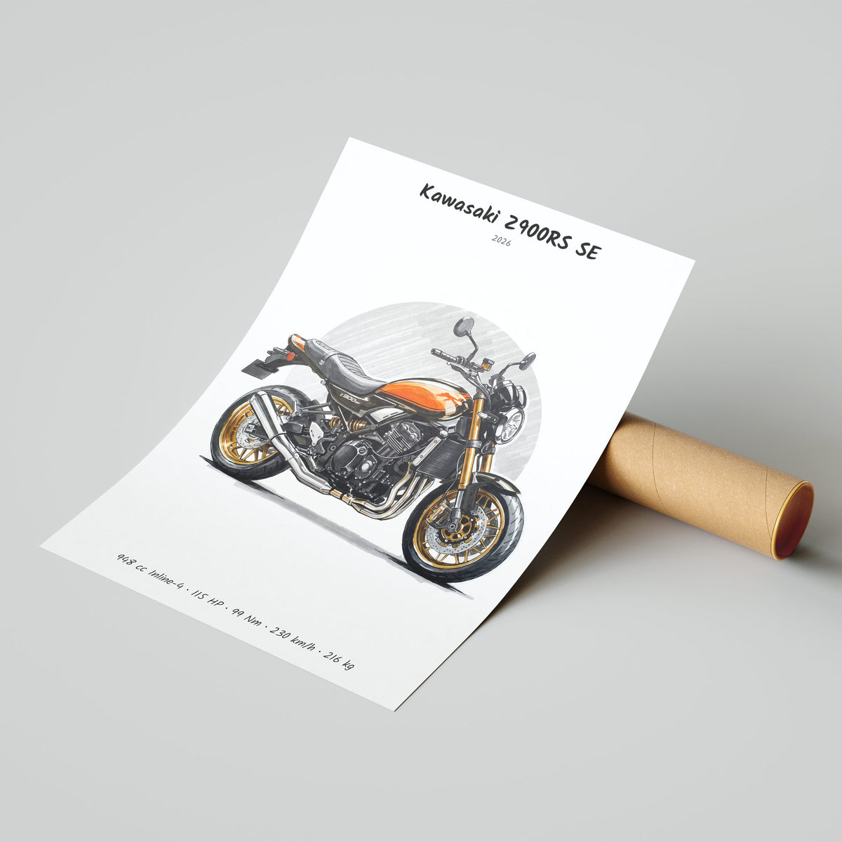 Kawasaki Z900RS SE 2026 Poster