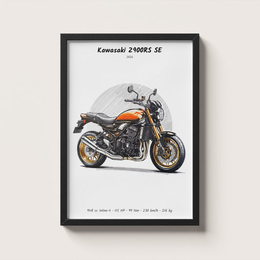 Kawasaki Z900RS SE 2026 Wall Art