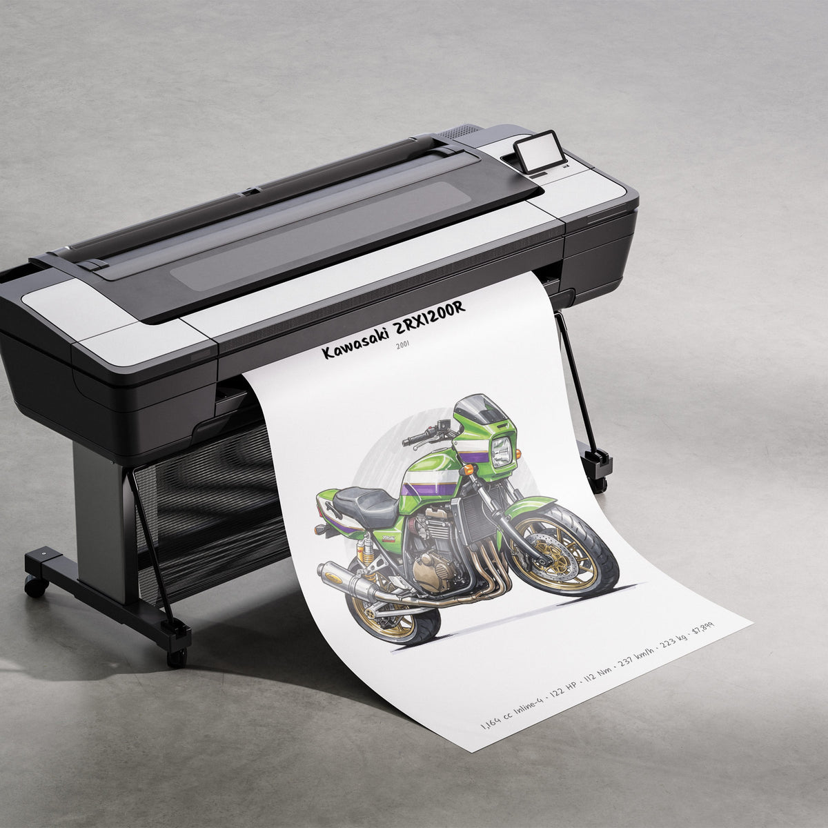 Kawasaki ZRX1200R 2001 Print