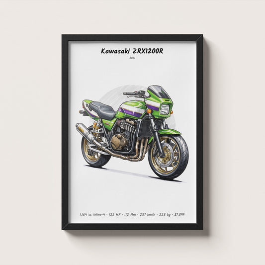 Kawasaki ZRX1200R 2001 Wall Art