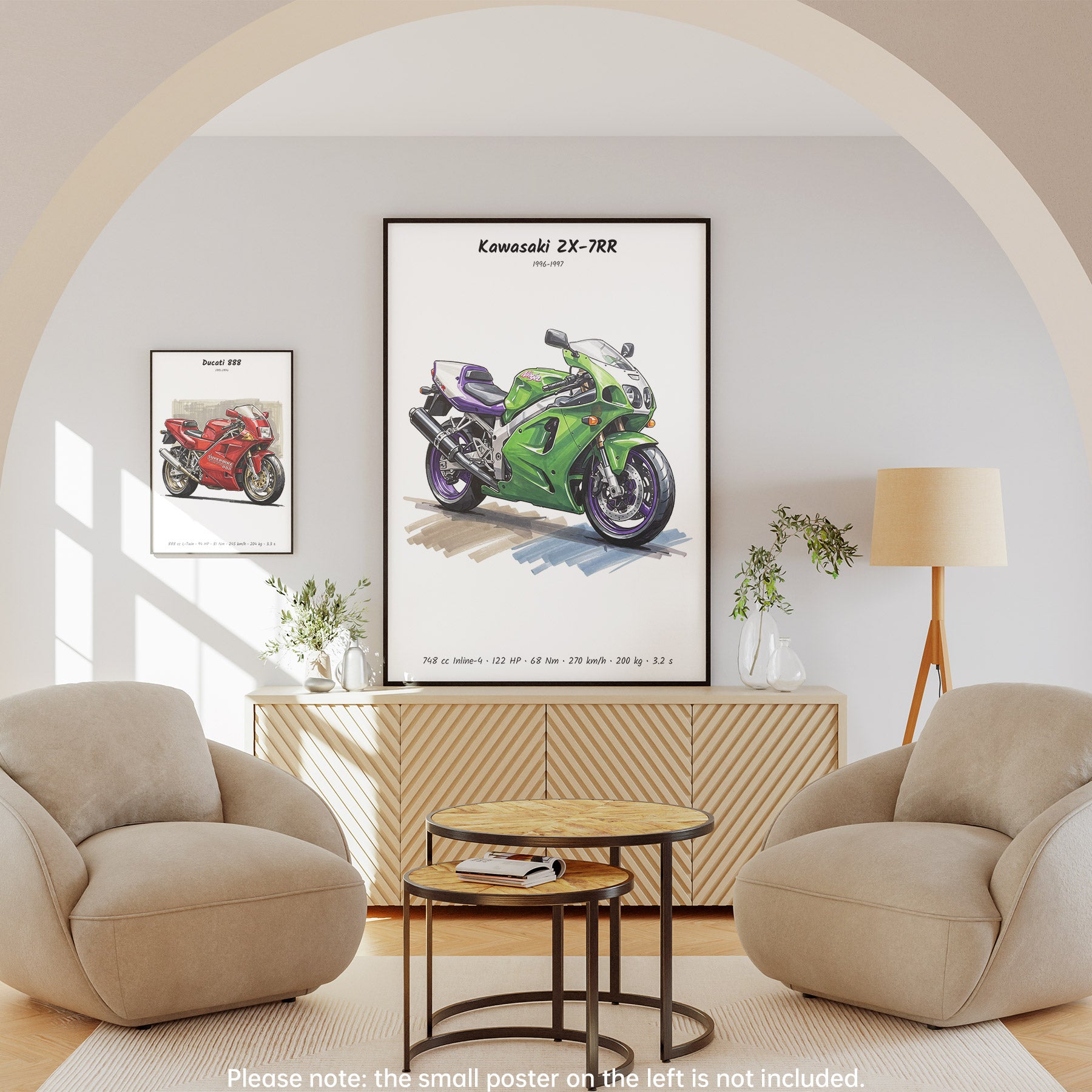 Kawasaki ZX-7RR Art Print & Poster | Superbike Wall Decor