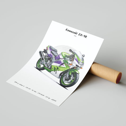 Kawasaki ZX-9R 1994 Poster