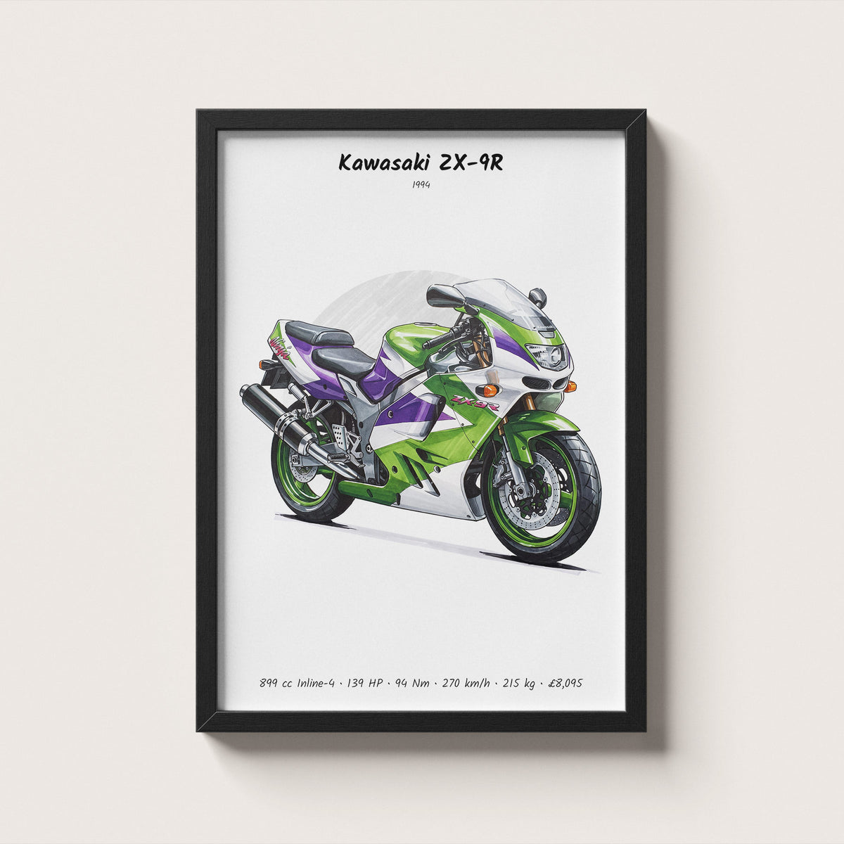 Kawasaki ZX-9R 1994 Wall Art