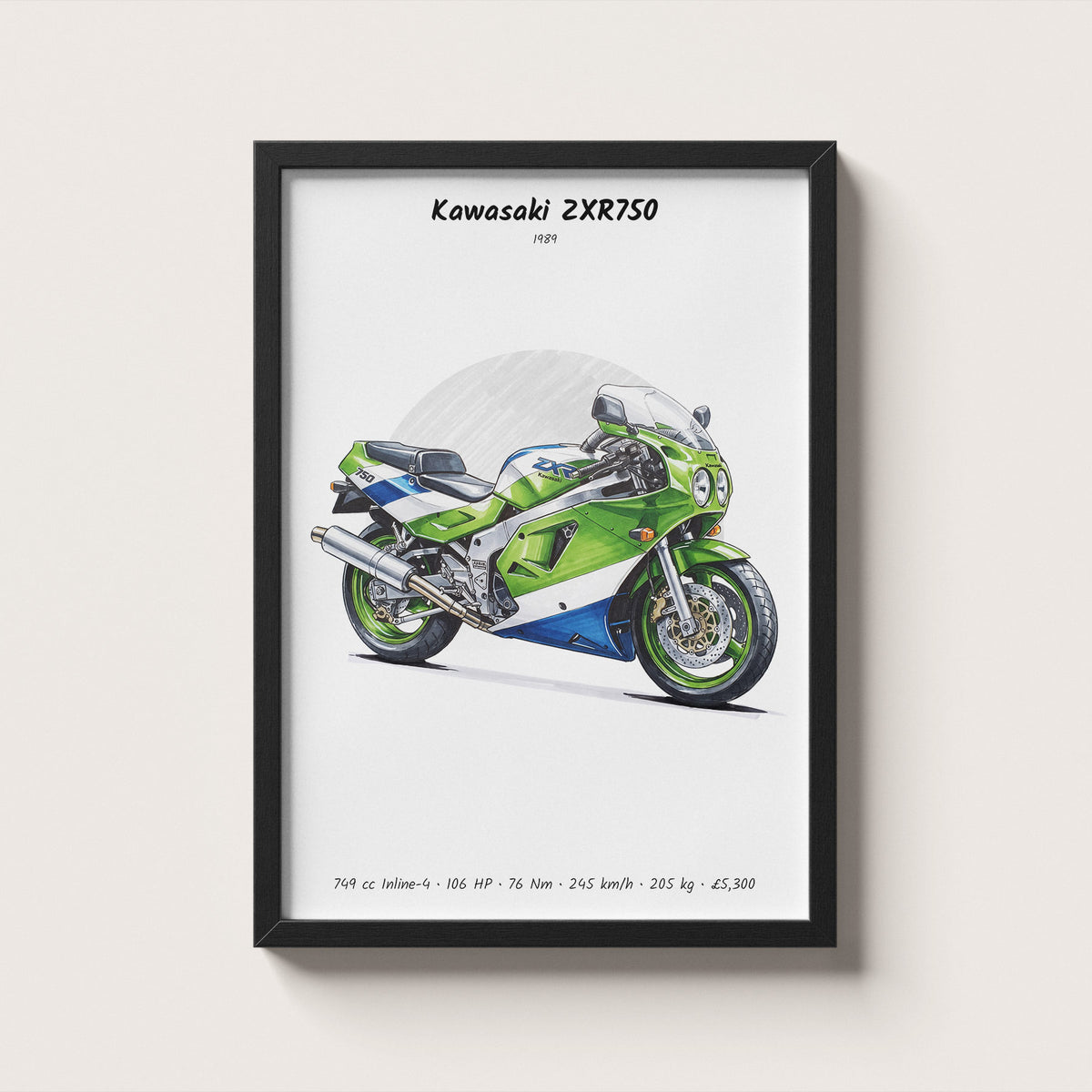 Kawasaki ZXR750 1989 Wall Art