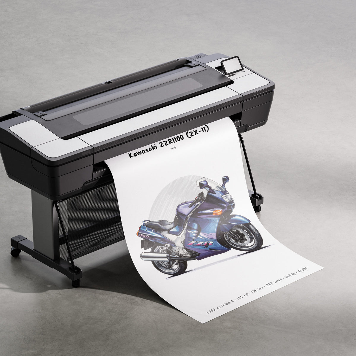 Kawasaki ZZR1100(ZX-11) 1990 Print