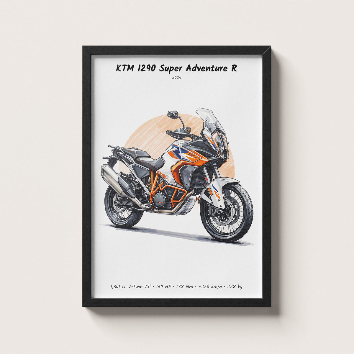 KTM 1290 Super Adventure R 2024 Wall Art