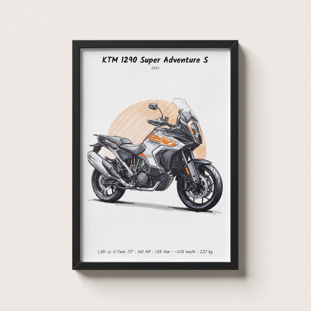 KTM 1290 Super Adventure S 2024 Wall Art