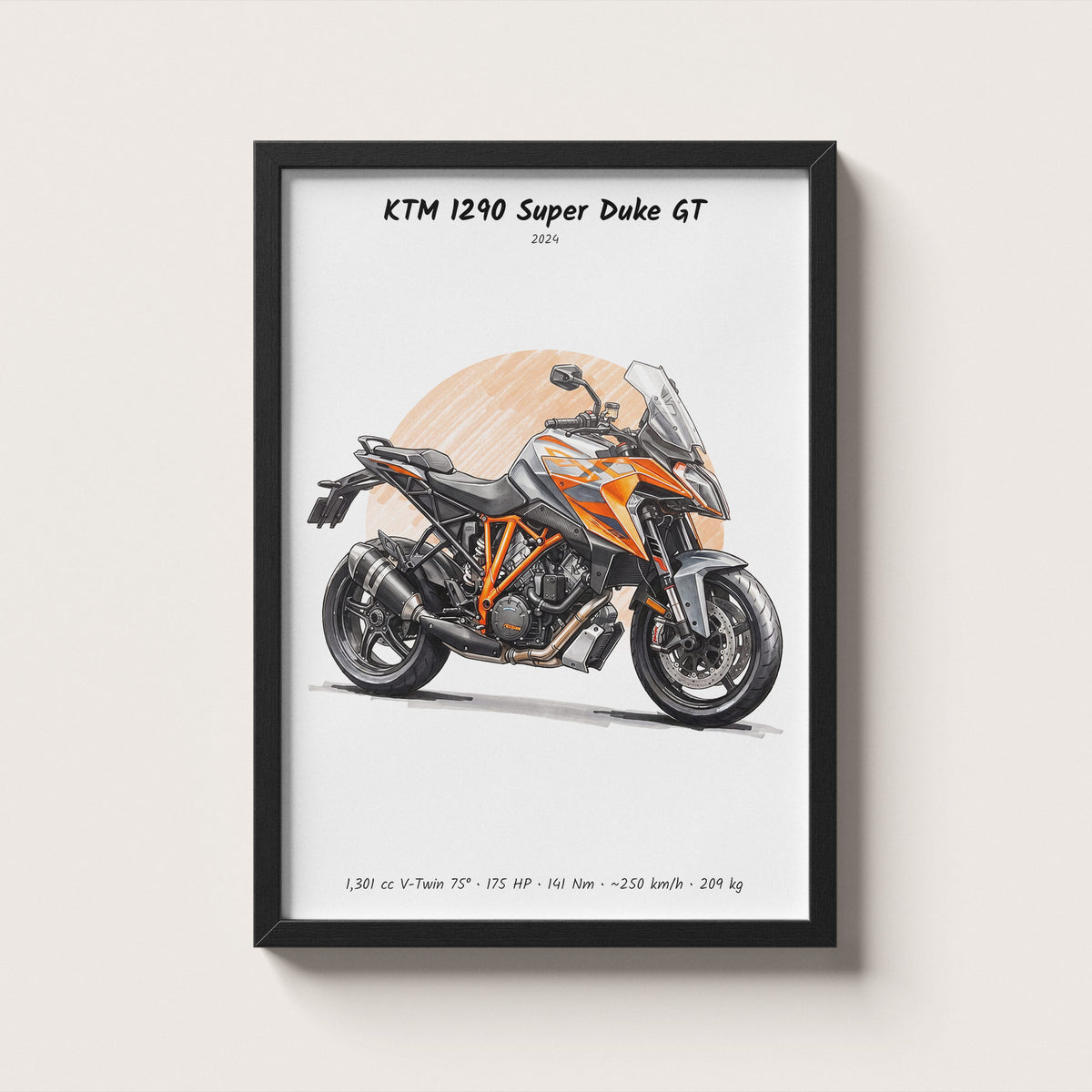 KTM 1290 Super Duke GT 2024 Wall Art