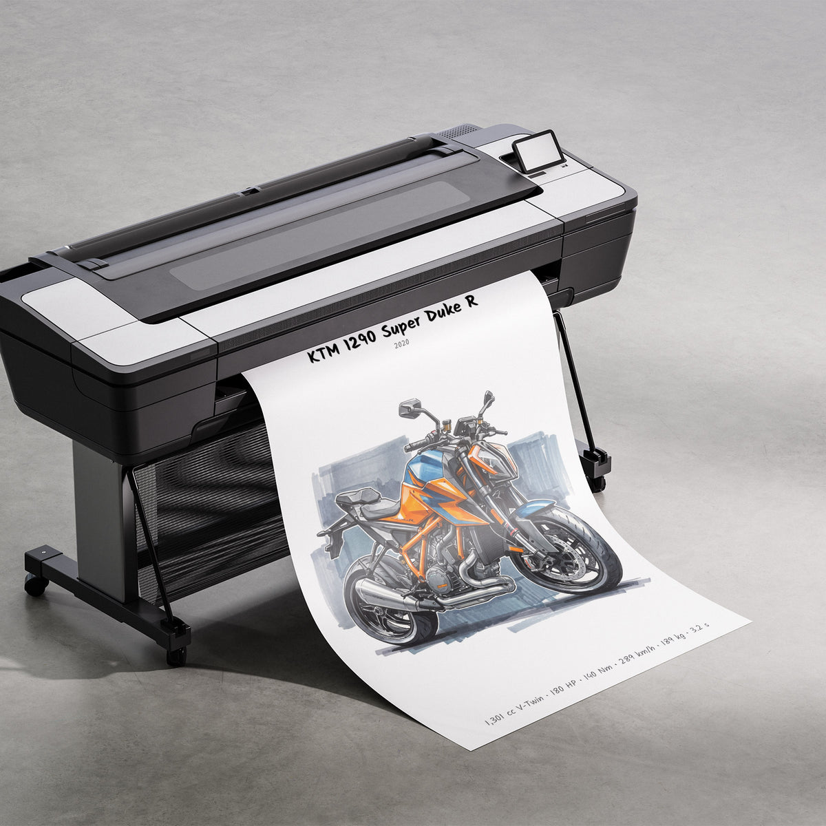 KTM 1290 Super Duke R Motorcycle Poster