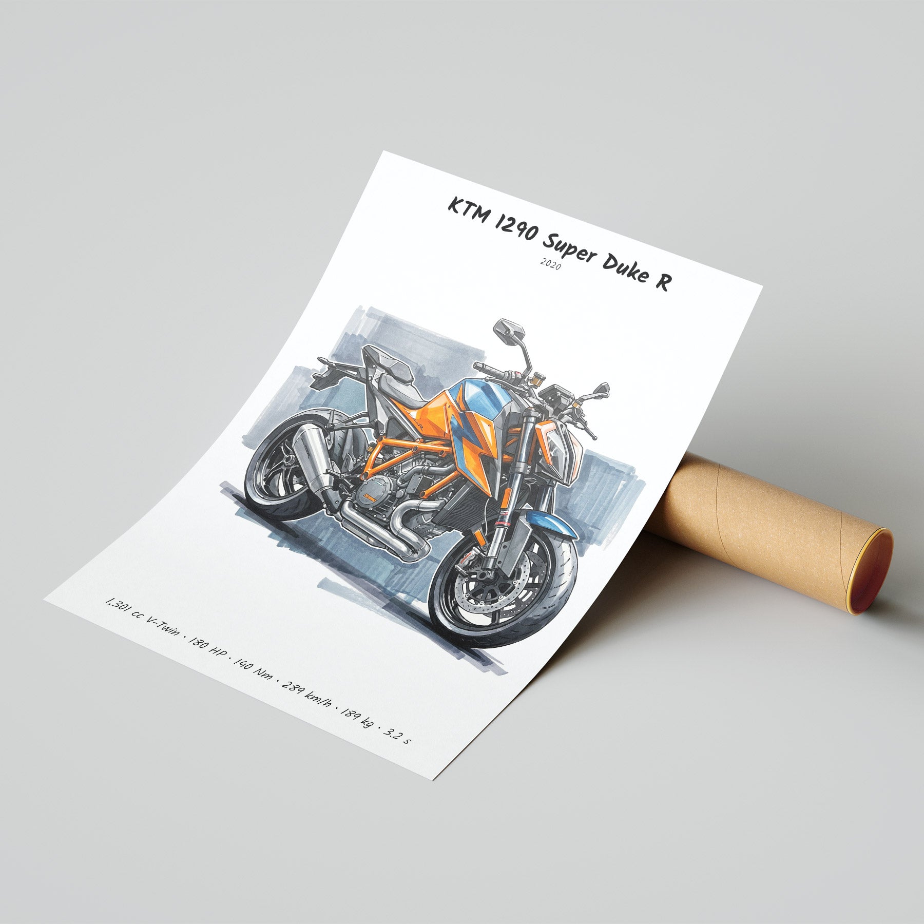 KTM 1290 Super Duke R Motorcycle Poster