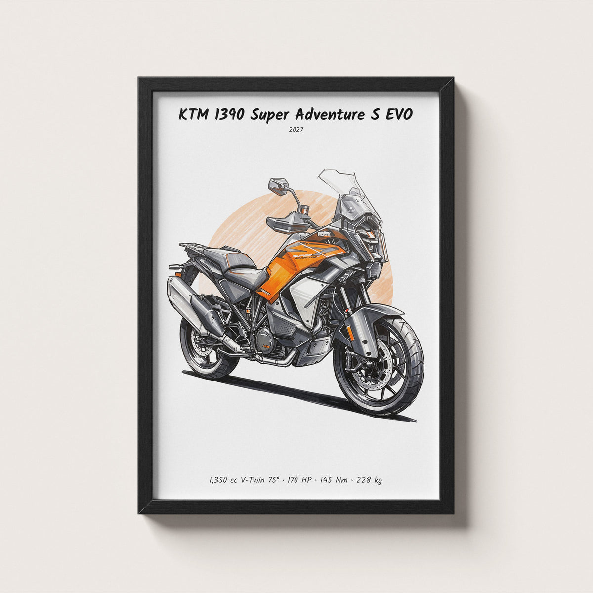 KTM 1390 Super Adventure S EVO 2027 Wall Art