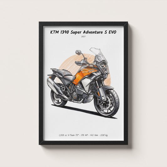 KTM 1390 Super Adventure S EVO 2027 Wall Art