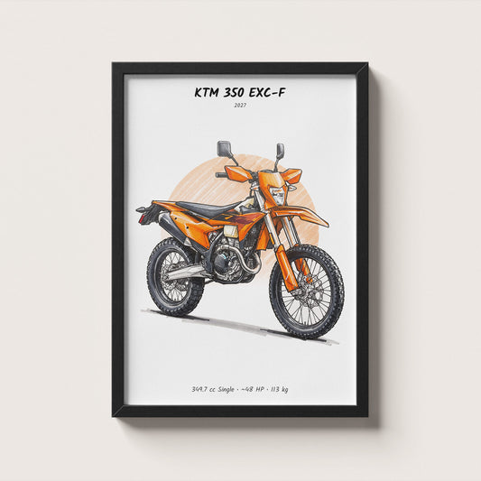 KTM 350 EXC-F 2027 Wall Art