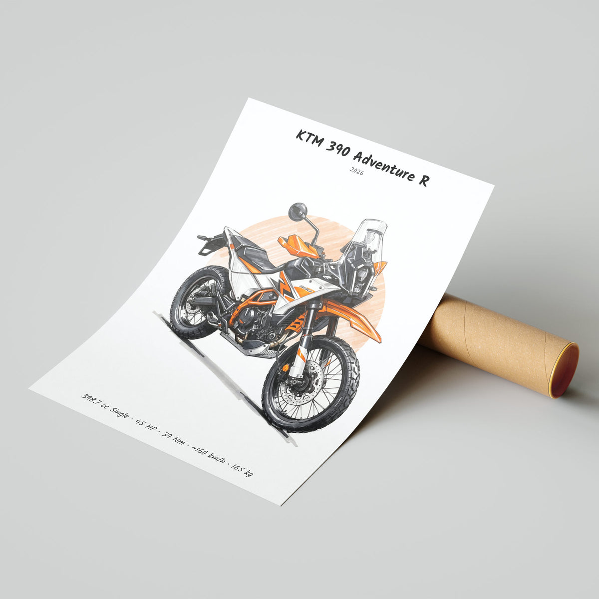 KTM 390 Adventure R 2026 Poster