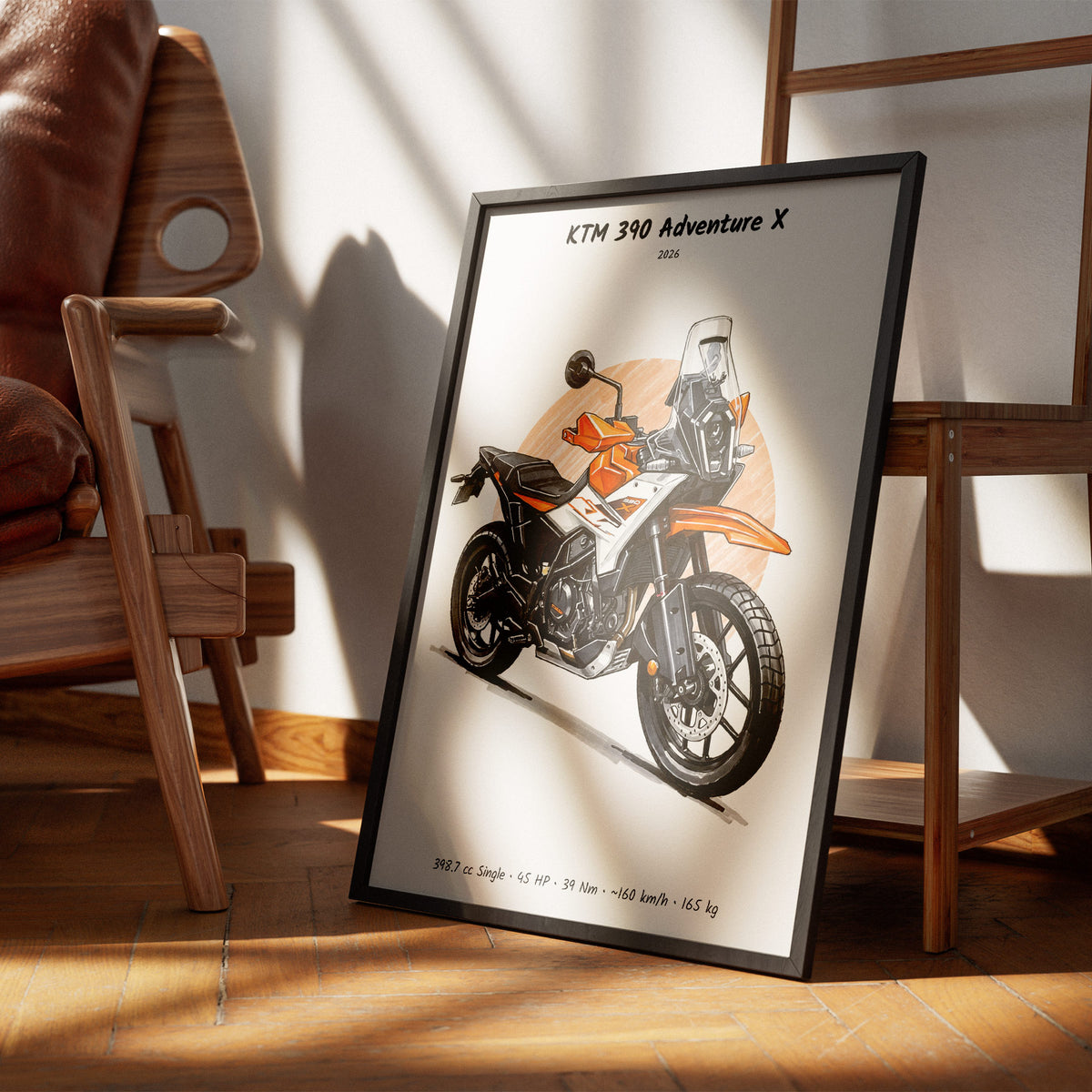 KTM 390 Adventure X 2026 Wall Art