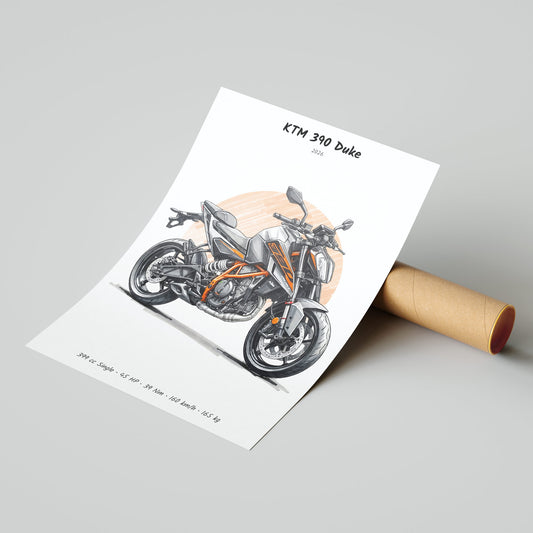 KTM 390 Duke 2026 Poster