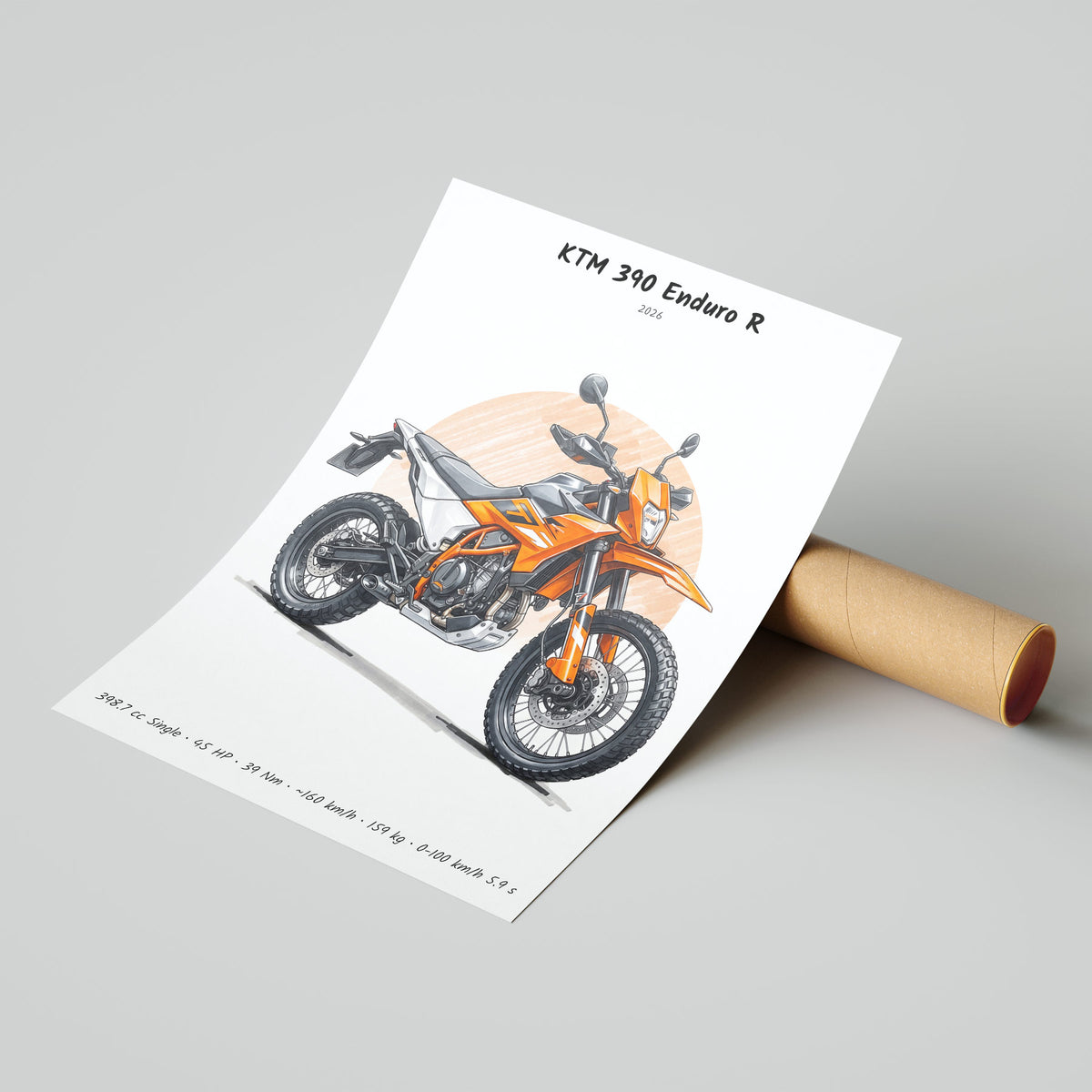 KTM 390 Enduro R 2026 Poster
