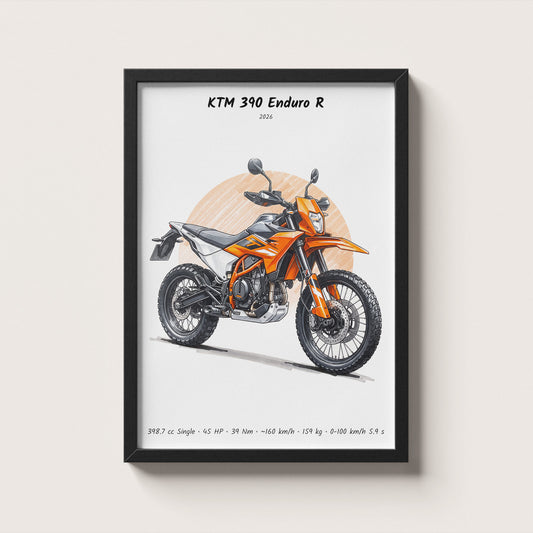 KTM 390 Enduro R 2026 Wall Art