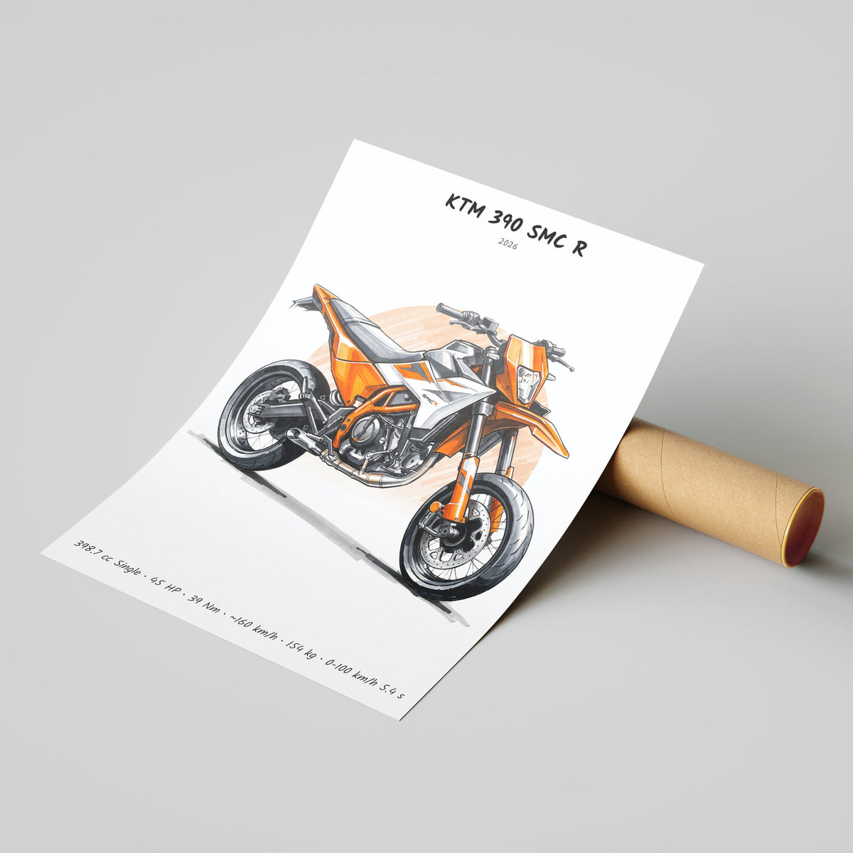 KTM 390 SMC R 2026 Poster