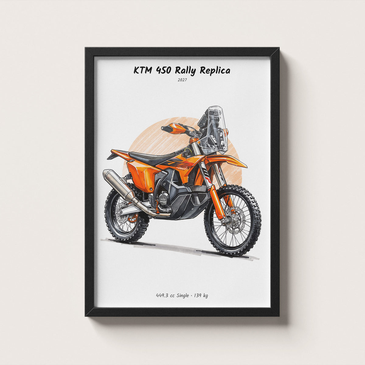 KTM 450 Rally Replica 2027 Wall Art