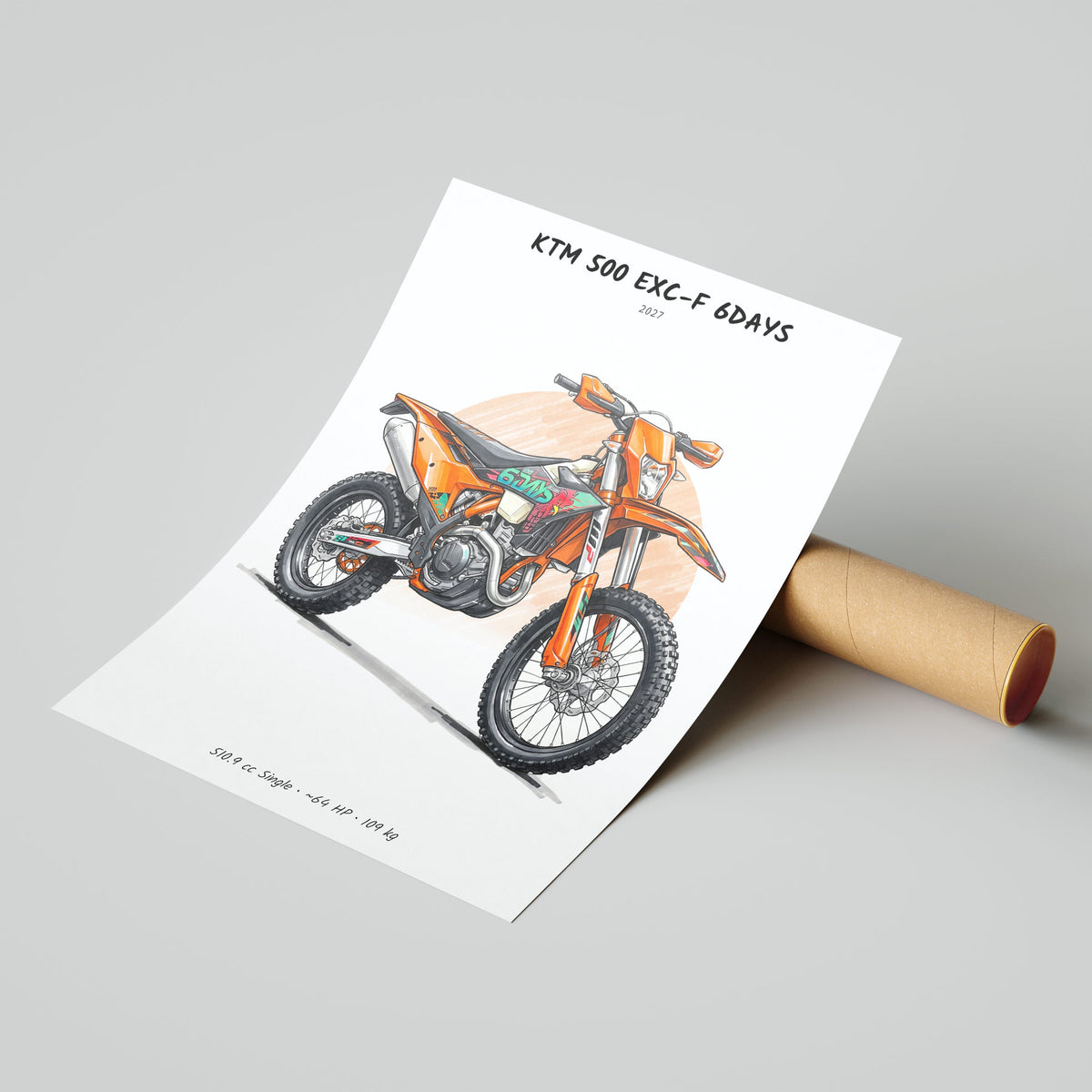 KTM 500 EXC-F 6DAYS 2027 Poster