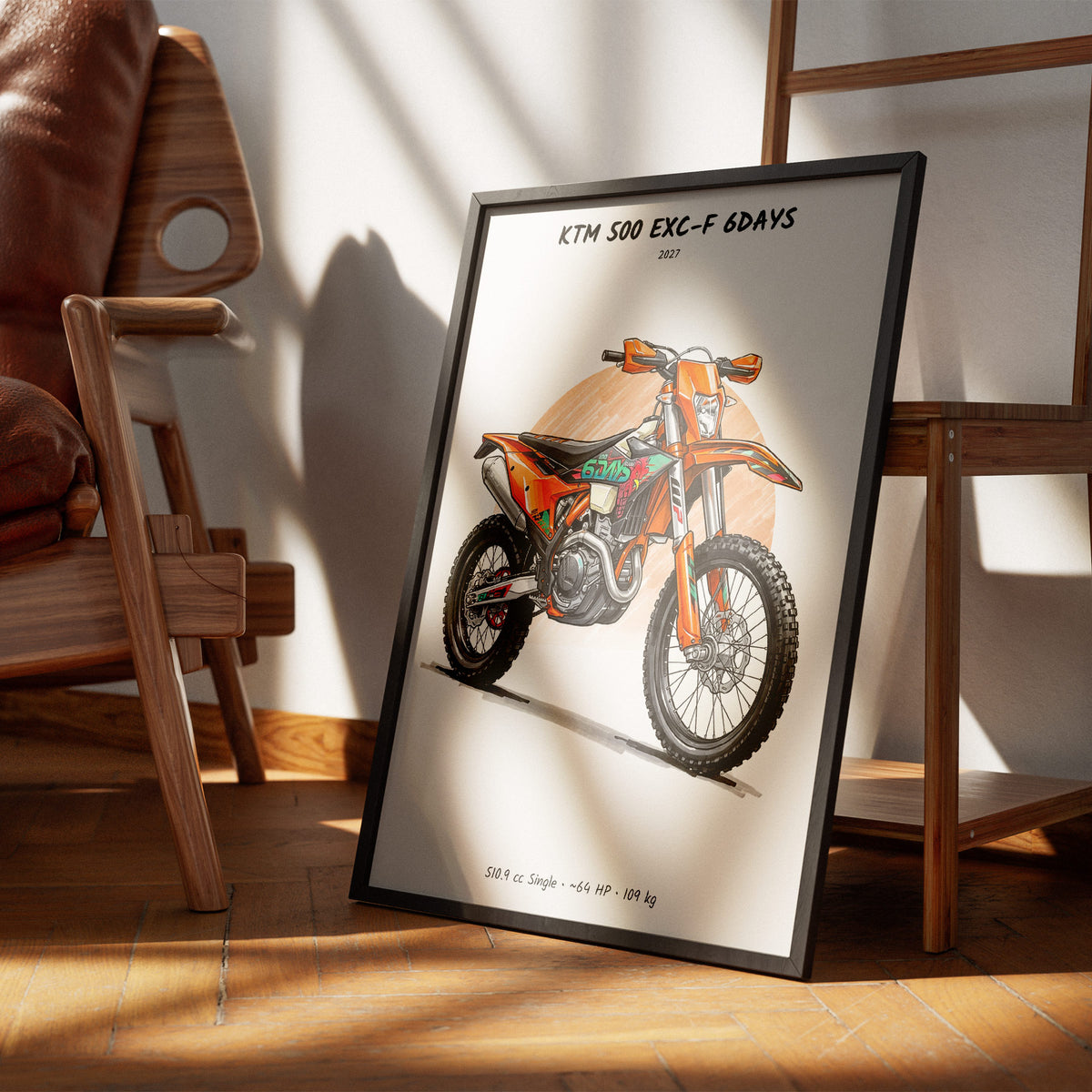 KTM 500 EXC-F 6DAYS 2027 Wall Art