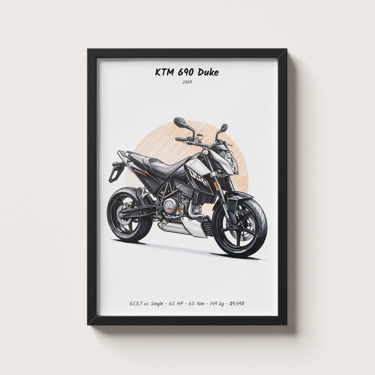 KTM 690 Duke 2008 Wall Art