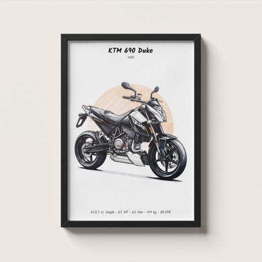KTM 690 Duke 2008 Wall Art