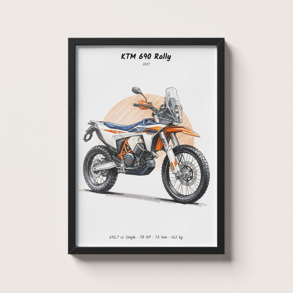 KTM 690 Rally 2027 Wall Art