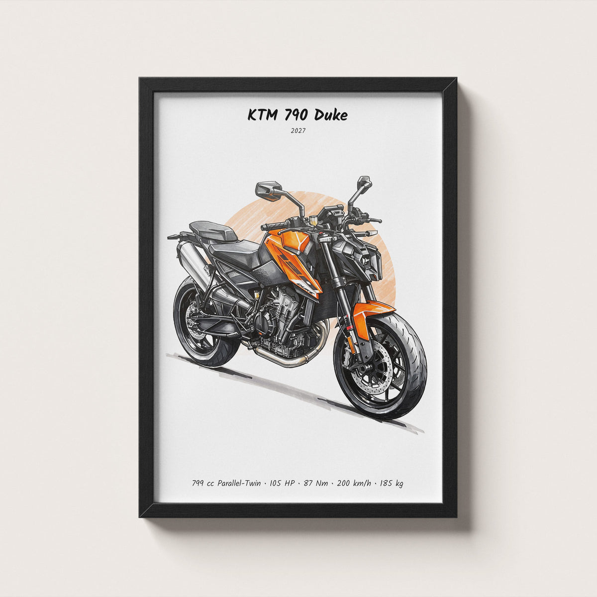 KTM 790 Duke 2027 Wall Art