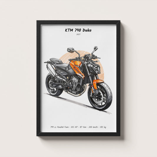 KTM 790 Duke 2027 Wall Art