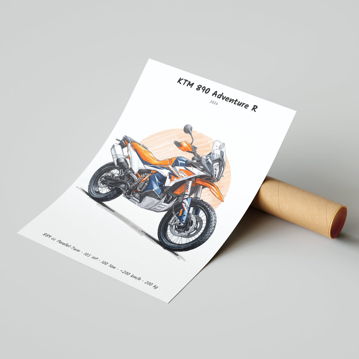 KTM 890 Adventure R 2026 Poster